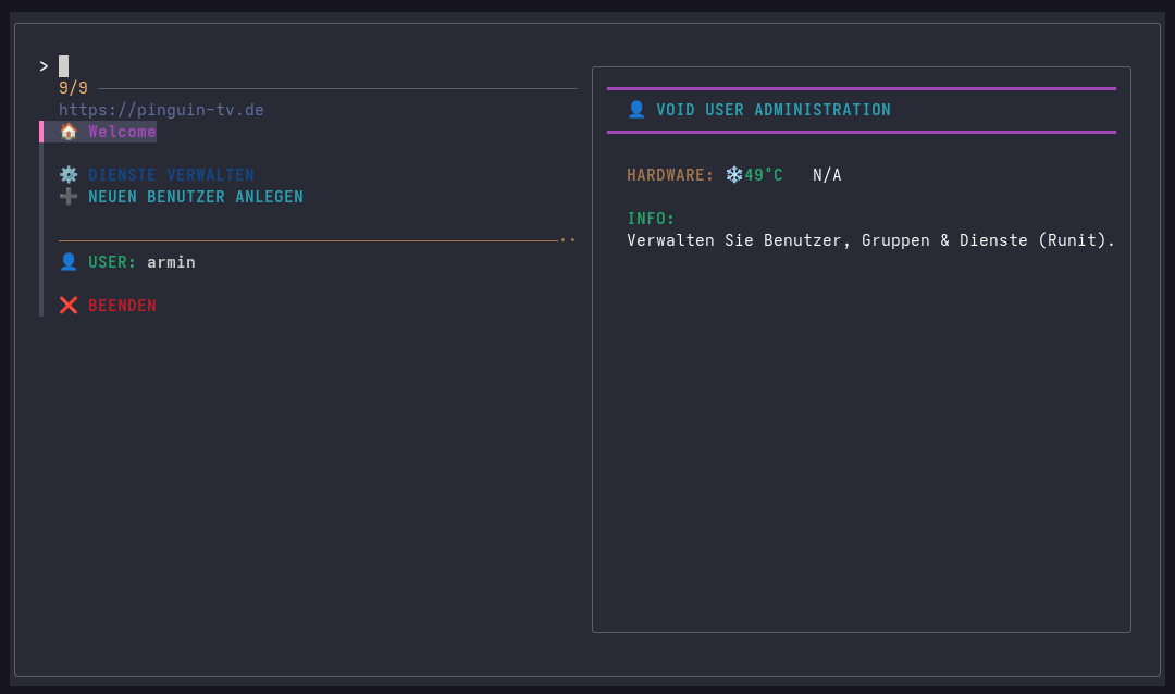 TUI-Benutzerverwaltung